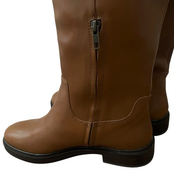 Madewell Drumgold Boot Cognac Sepia Brown Leather Tall Boots US 10 - Picture 5 of 10